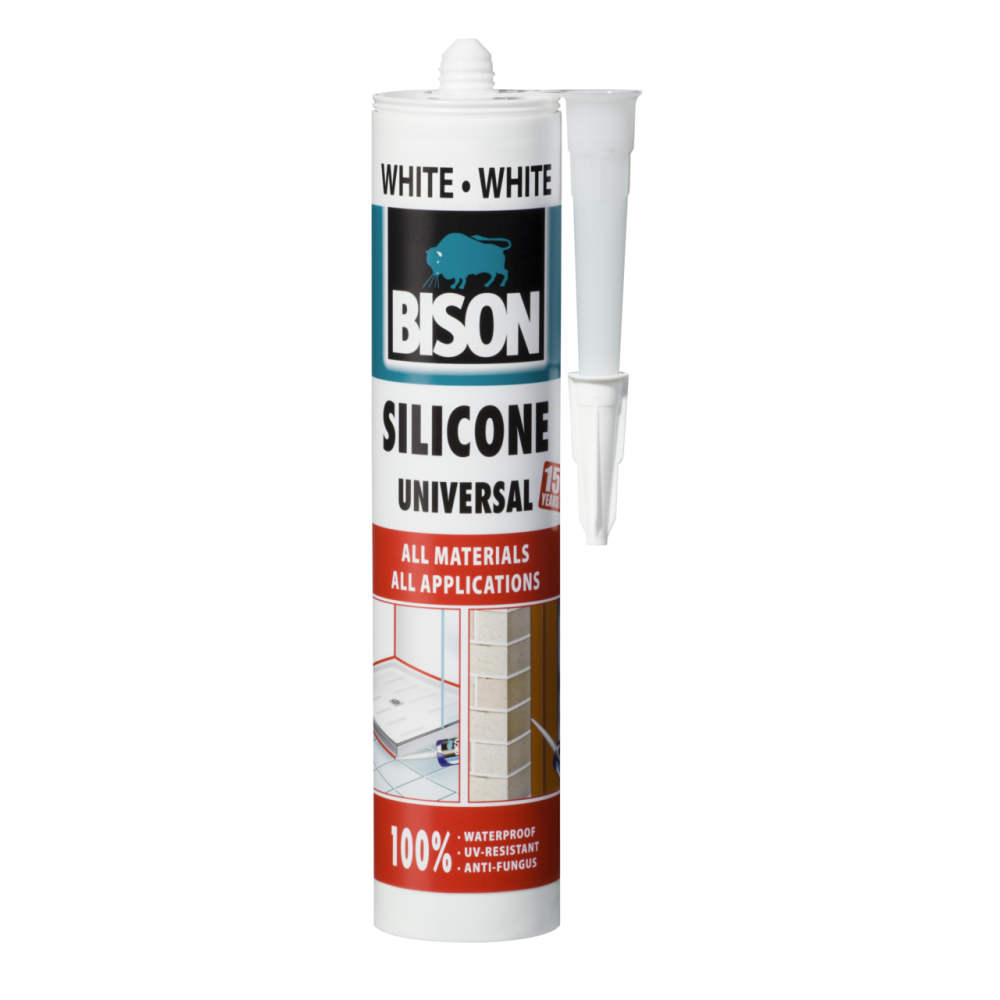 Bison silikons universāls balts 280 ml