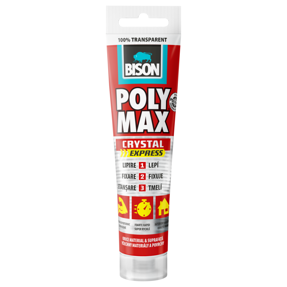 Bison Līme - hermētiķis PolyMax Crystal 115 ml