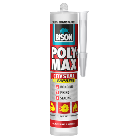 Bison Līme - hermētiķis PolyMax Crystal 280 ml