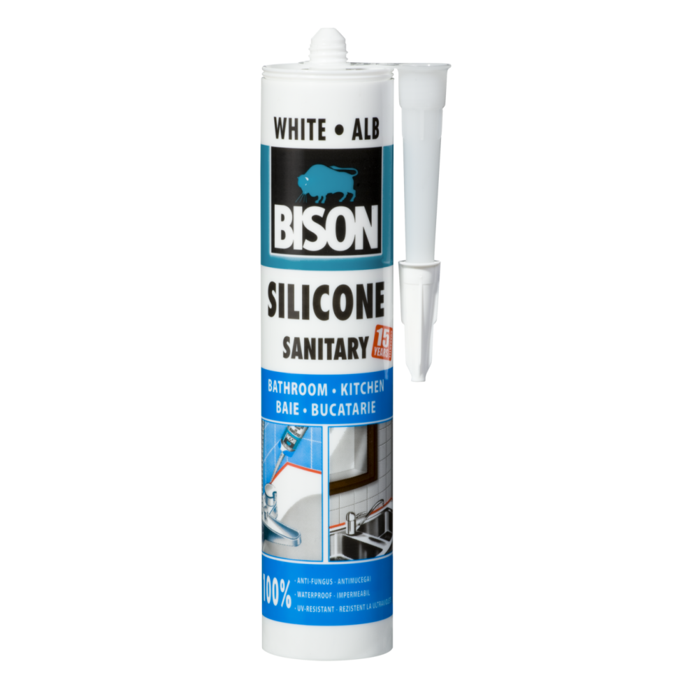 Bison sanitārais silikons balts Bison sanitārais silikons balts