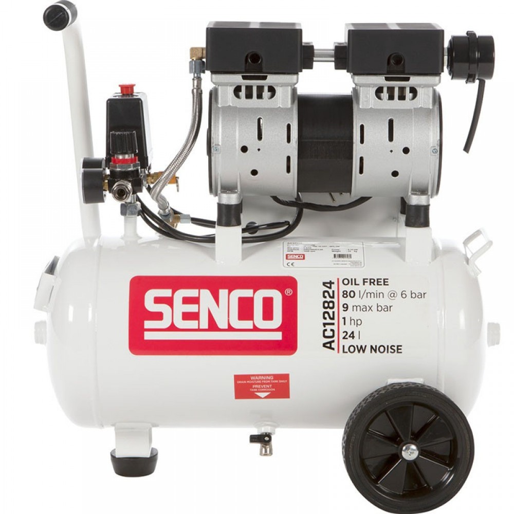 Senco Kompresors AC12824 zema trokšņa, bezeļļas