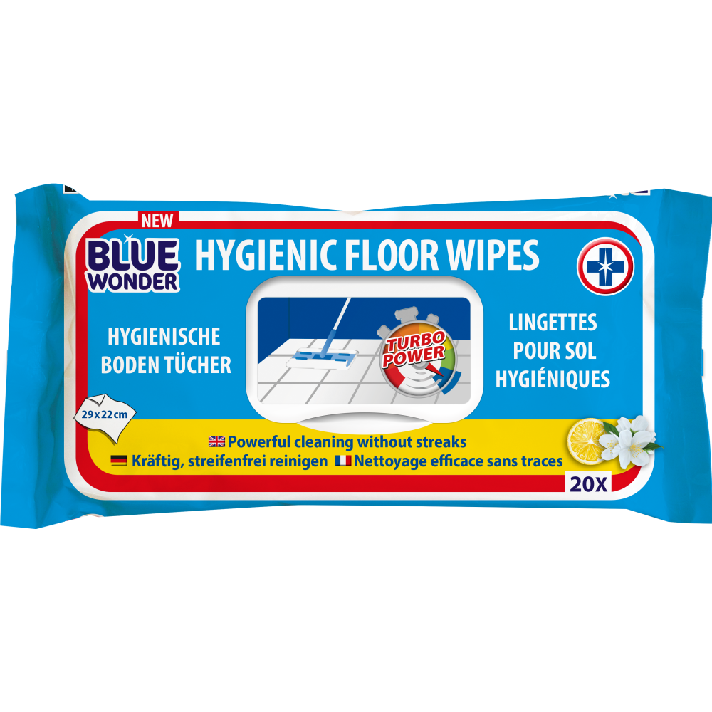 Blue Wonder Higiēniskas mitrās salvetes grīdai ( 20 gab.) Blue Wonder Higiēniskas mitrās salvetes grīdai ( 20 gab.)