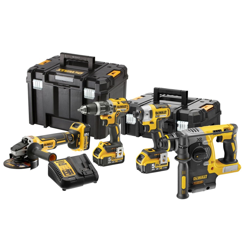 DeWALT 4 Instrumentu komplekts 18V XR 3x5Ah TSTAK (DCD769+DCF887+DCG405+DCH273) DeWALT 4 Instrumentu komplekts 18V XR 3x5Ah TSTAK (DCD769+DCF887+DCG405+DCH273)