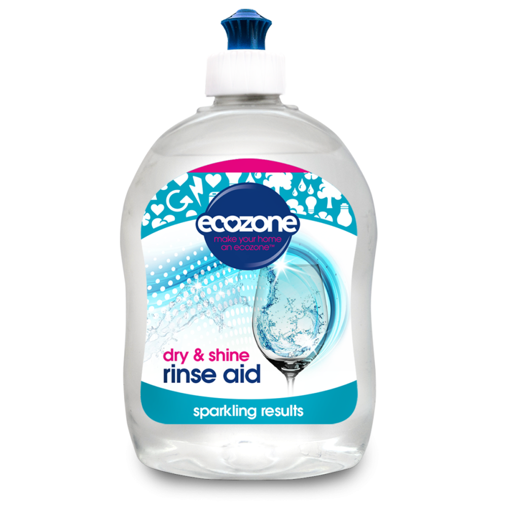 ECOZONE Trauku skalošanas līdzeklis trauku mazgājamām mašīnām 500 ml ECOZONE Trauku skalošanas līdzeklis trauku mazgājamām mašīnām 500 ml