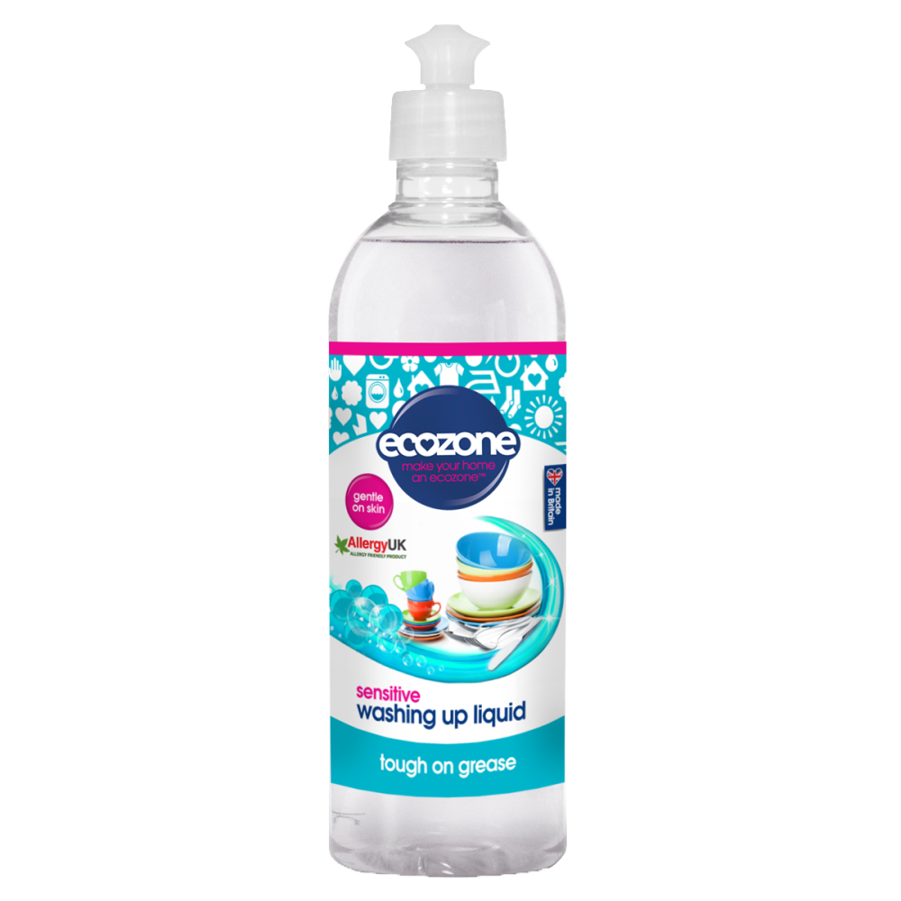 ECOZONE trauku mazgāšanas līdzeklis Sensitive bez smaržas 500 ml ECOZONE trauku mazgāšanas līdzeklis Sensitive bez smaržas 500 ml