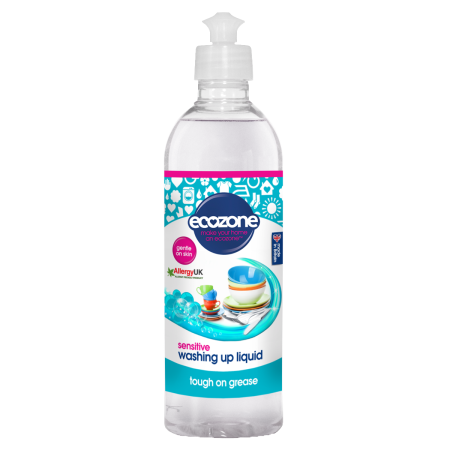 ECOZONE trauku mazgāšanas līdzeklis Sensitive bez smaržas 500 ml 