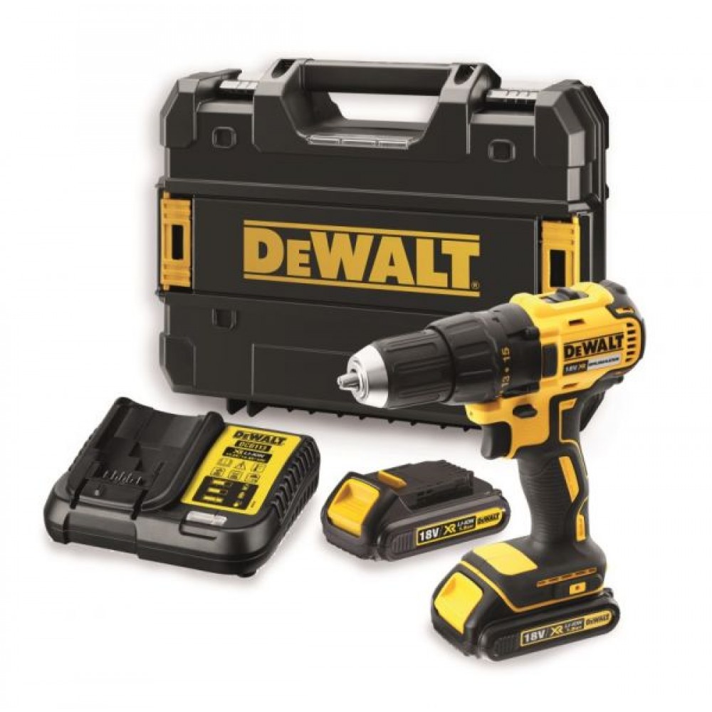 DeWALT 18V XR Li-Ion urbjmašīna-skrūvgriezis 1,5Ah DeWALT 18V XR Li-Ion urbjmašīna-skrūvgriezis 1,5Ah