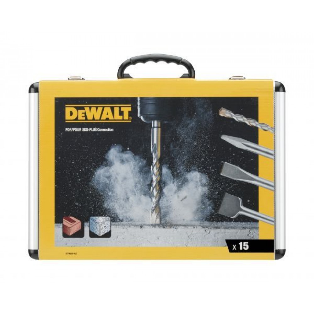 DeWALT Komplekts urbšanai un skrūvēšanai SDS + 15 gab. DeWALT Komplekts urbšanai un skrūvēšanai SDS + 15 gab.