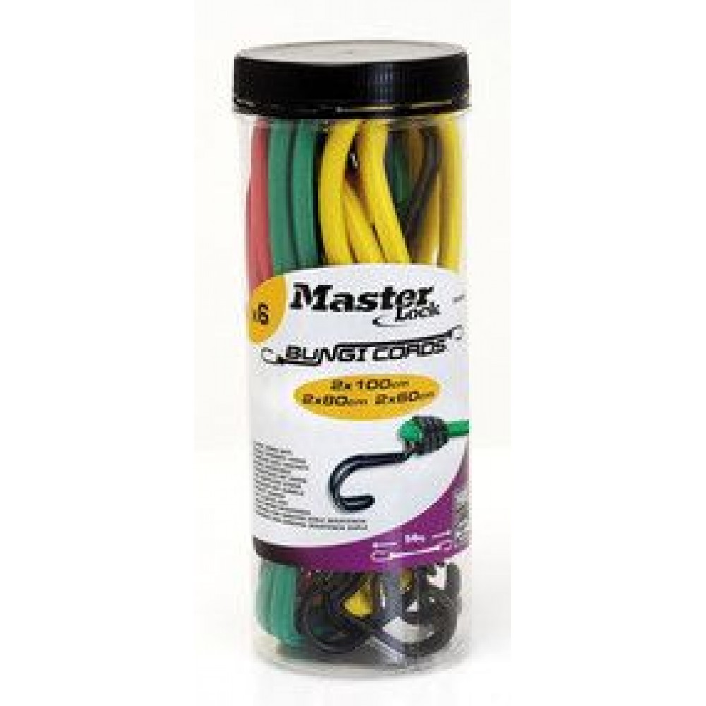 MasterLock Gumija kravas stiprināšanai ar divkāršo āķi (6gab./trauks) MasterLock Gumija kravas stiprināšanai ar divkāršo āķi (6gab./trauks)