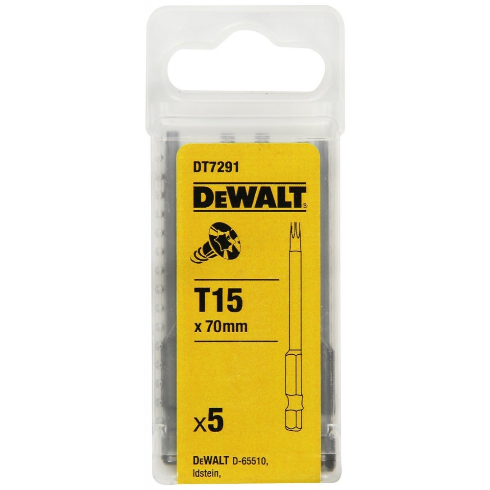 DeWALT 70mm Torx uzgalis T15 x5 DeWALT 70mm Torx uzgalis T15 x5