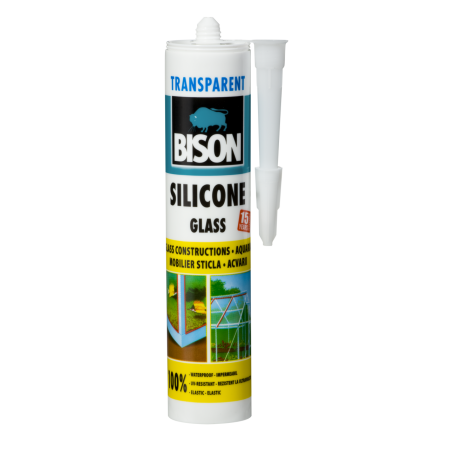 Bison silikons stiklam caurspīdīgs 310ml